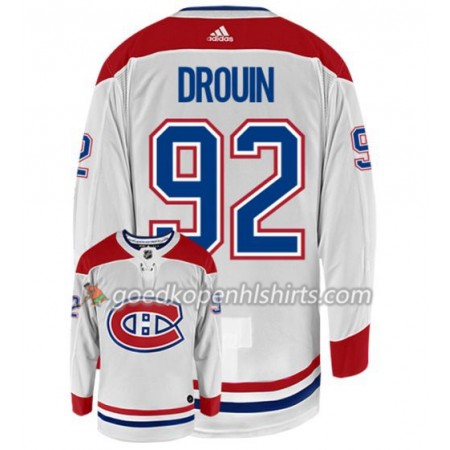 Montreal Canadiens JONATHAN DROUIN 92 Adidas Wit Authentic Shirt - Mannen